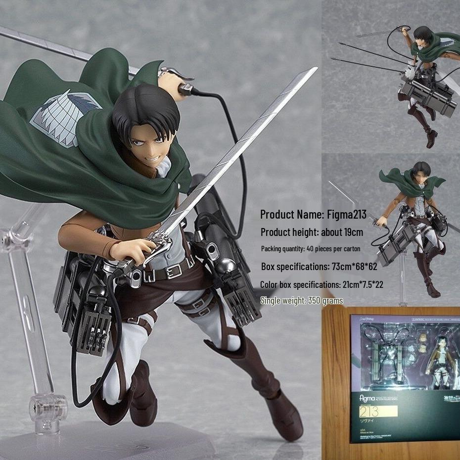 Attack on Titan: Captain Levi, Eren, and Mikasa Action Figures