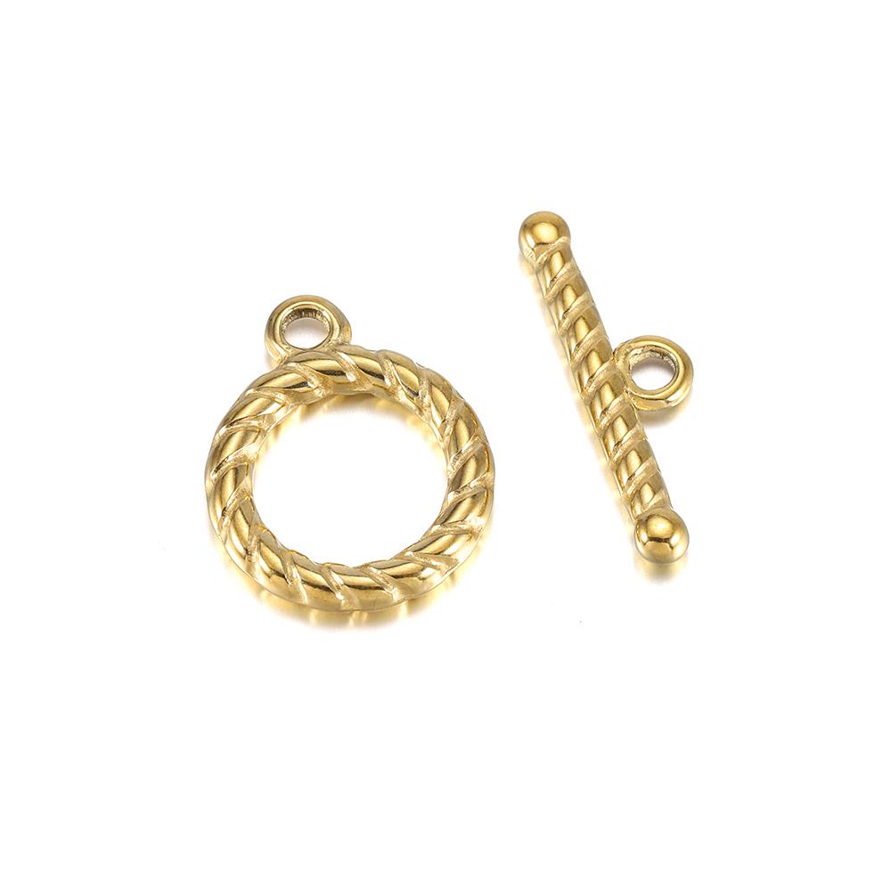 16 Styles Gold High Quality Stainless Steel OT Clasps Connectors for DIY Bracelet Necklace Jewelry Findings Making Accessories