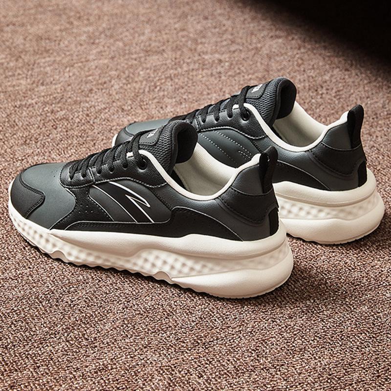 Anta Unruly Series Textile, Synthetic Leather Abrasion Resistant Slip Resistant Low top Casual Shoes Men's Black 912448816-6
