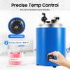350W Round Wax Injector Machine, 5.51LB Capacity with Digital Temp Control & 2 Nozzles, for Jewelry Casting, Dental Models