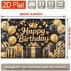 Birthday Party Backdrop Gold Black Polyester Banner Photo Booth Decoration 29