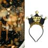 Star New Year Eve Sequins Headbands Crown 2023 Hair Hoop Fluffy Cute Hair Accessories Party Costume Photo Props