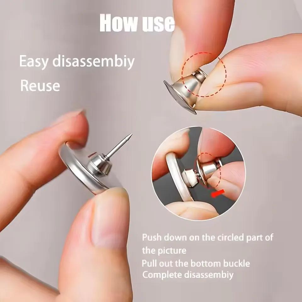 Detachable Curtain Magnetic Buttons, Fixed Clips To Prevent Light Adjustment