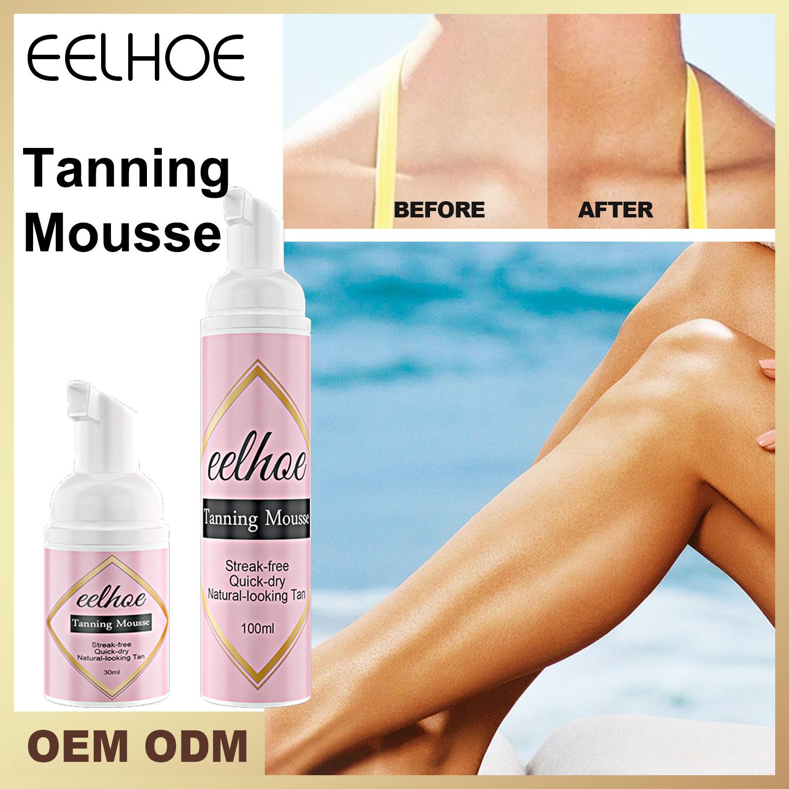 

eelhoe 30/100ml Самостоятельный загар Мусс Спрей Быстрое тело Лицо Автозагар Поддельный крем для загара Солярий Макияж Тональный бронзатор Питательный лосьон