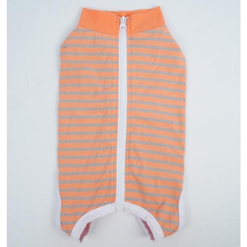 Dog Clothes, Thin Belly Protection Vest, Belly Anti-cool Free Striped Shirt, Back Buttons, Female Dog Sterilization and Weaning