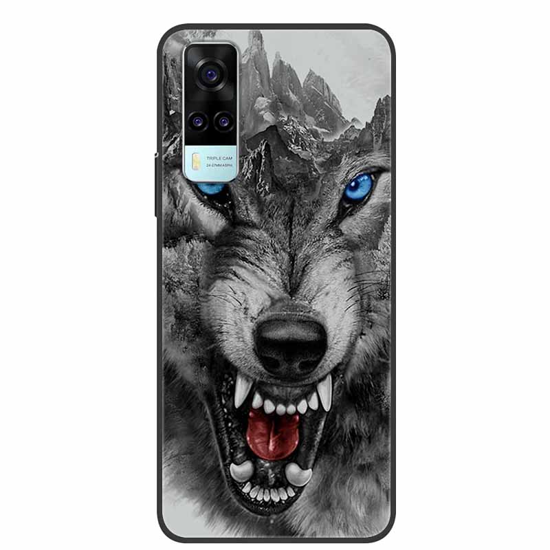 For Vivo Y53s 4G Case Animals Soft Silicone TPU Phone Back Cover Case for Vivo Y31 2021 Funda for Vivo Y53 s Y 31 Luxury Coque