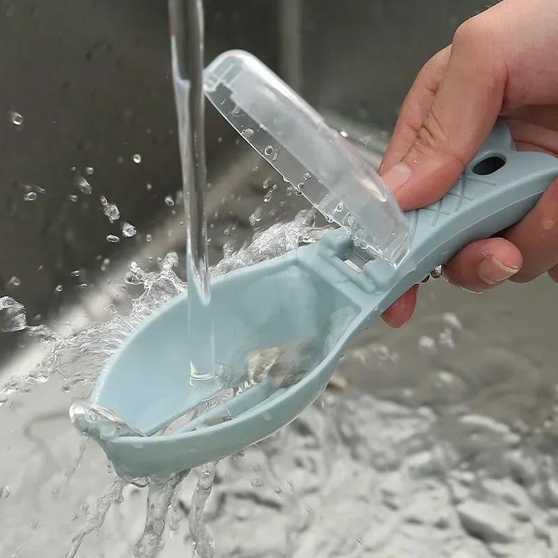 1 st Hushållsfiskfjällskrapningsartefakt Täckt Manuell Fiskfjällsskrapa Kök Fiskfjällsborttagningsverktyg Kökstillbehör