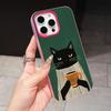 Cute Coffee Cat Jelly Double layer Rose Red Mobile Phone Case for iPhone 17 16 15 14 13 12 11 Air Pro Max Plus Protective