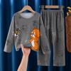 Kids Pajama Set 2-Piece Long Sleeve and Long Pants Sleepwear with Cute Design