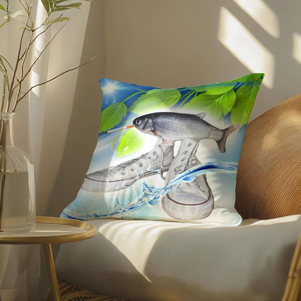 Frutiger Aero Art Cushion Cover Soft Short Plush Pillow Cover Smooth Cozy Texture Aesthetic Cushion Case Home Decor