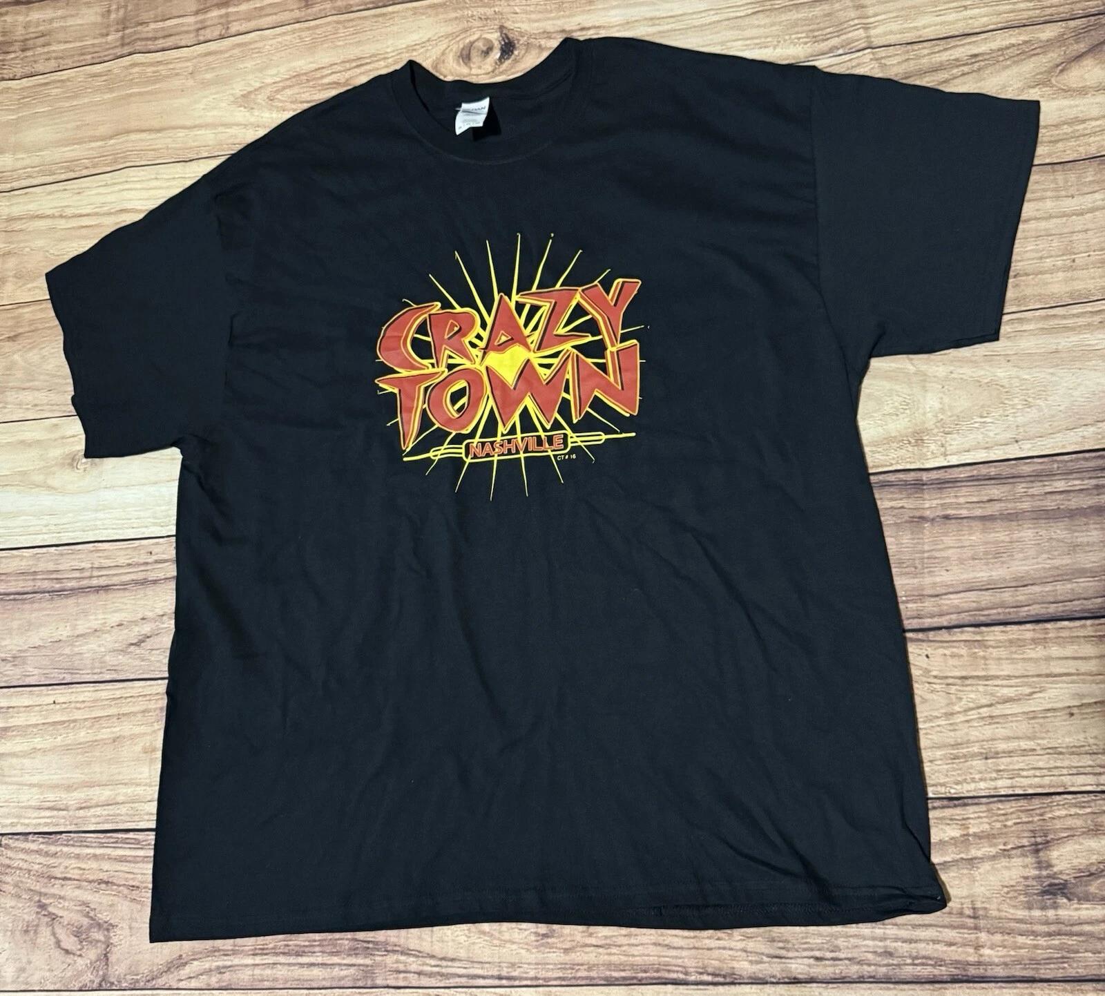 

Crazy Town Nashville Bar And Music Venue T Shirt Size 2XL Black Rare HTF 3XL