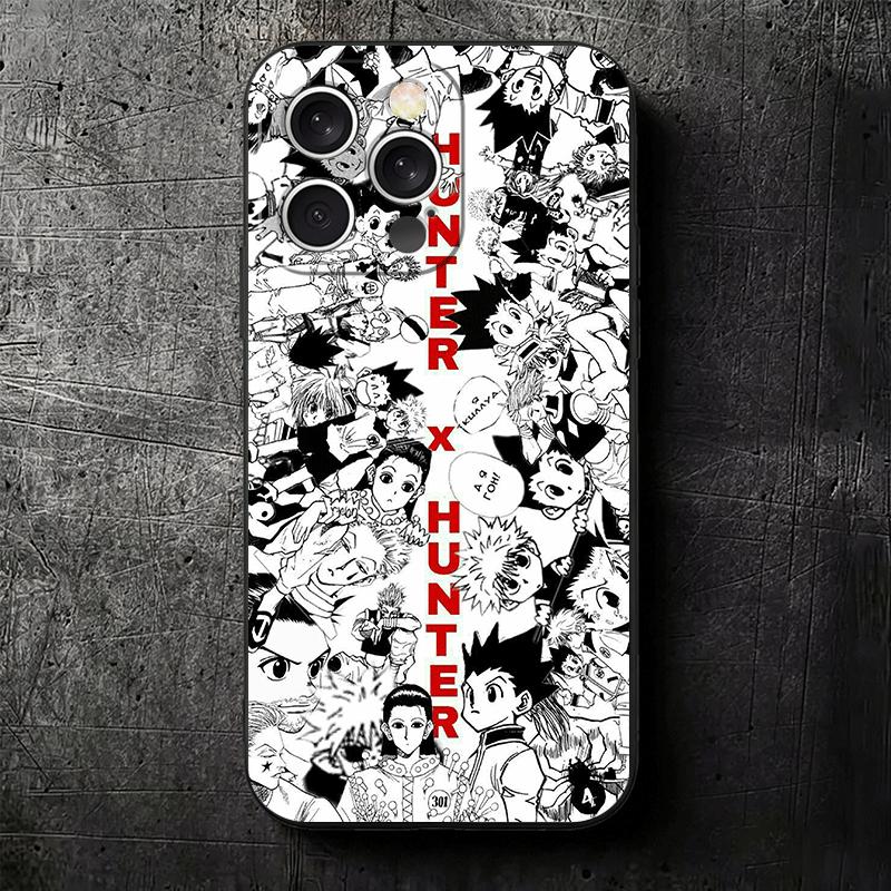 Hunter X-Hunters Anime Soft Phone Case for iPhone 16 16E 17 Air 15 Pro Max 14 Plus 13 Mini 11 12 7 Black Cover Back Shell