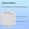 Double Layered Soft Hard Stylus Touch Pen Tips 2B HB Rubber Replacement Nibs Silicone Stylus Tip for Ipad Apple Pencil 1st 2nd
