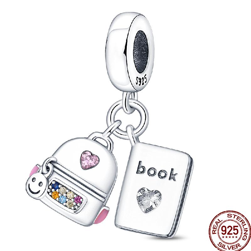 Copper Pink Puppy Flower Bird Pink Charm Beads Suitable For 3Mm Original Bracelet Diy Jewelry Gift