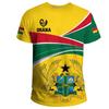 African Ghana T-shirt Fashion 3D Printed Coat Of Arms T Shirts For Men Casual Round Neck Tees Summer Sports Tops Short Sleeves