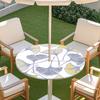 Copritavolo Rotondo da Esterno con Stampa Floreale Stile Pittura a Olio Impermeabile Bordo Elastico Patio Giardino