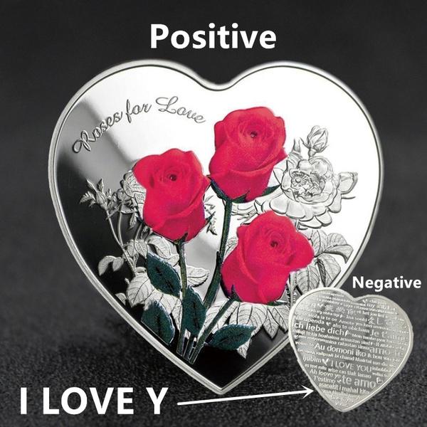 Buy Love Honey Heart-shaped Rose Love Commemorative Coin Give It To ...