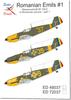 Toromodel Romanian Air Force Emil Part 1 Plastic Model Decal TRMED48037 1/48 (Airplane)