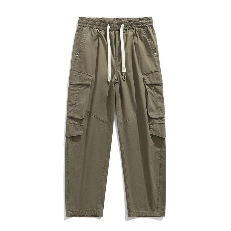 Loose Straight Leisure Wide-leg Tooling Men's Outdoor Trousers Pure Cotton Retro Slim Fashion Joker.