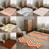 Modern Orange Striped Geometric Carpet Living Room Decor Sofa Rug Bedside Soft Area Rug Balcony Coffee Table Floor Mat Doormat
