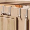 Over Cabinet Door Hook Stainless Steel Door Hanger for Closet Kitchen Cabinet Wardrobe Dorm Heavy Duty Double Hooks for Clothes