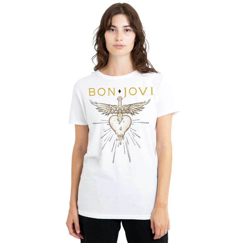 

Bon Jovi Greatest Hits Womens 100% Cotton T-shirt Mens Tees Top S-2XL, White M