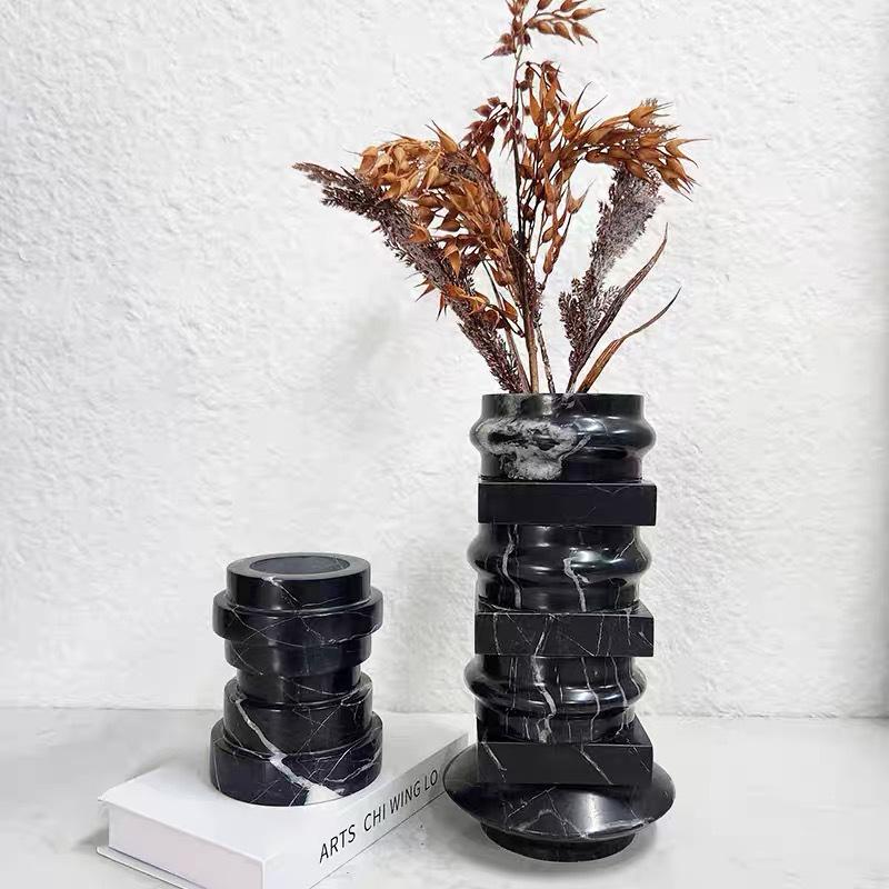 Meibao Geometrisk Marmorvas för Blomsterarrangemang - Hem-, Hotell- eller Showroomdekor