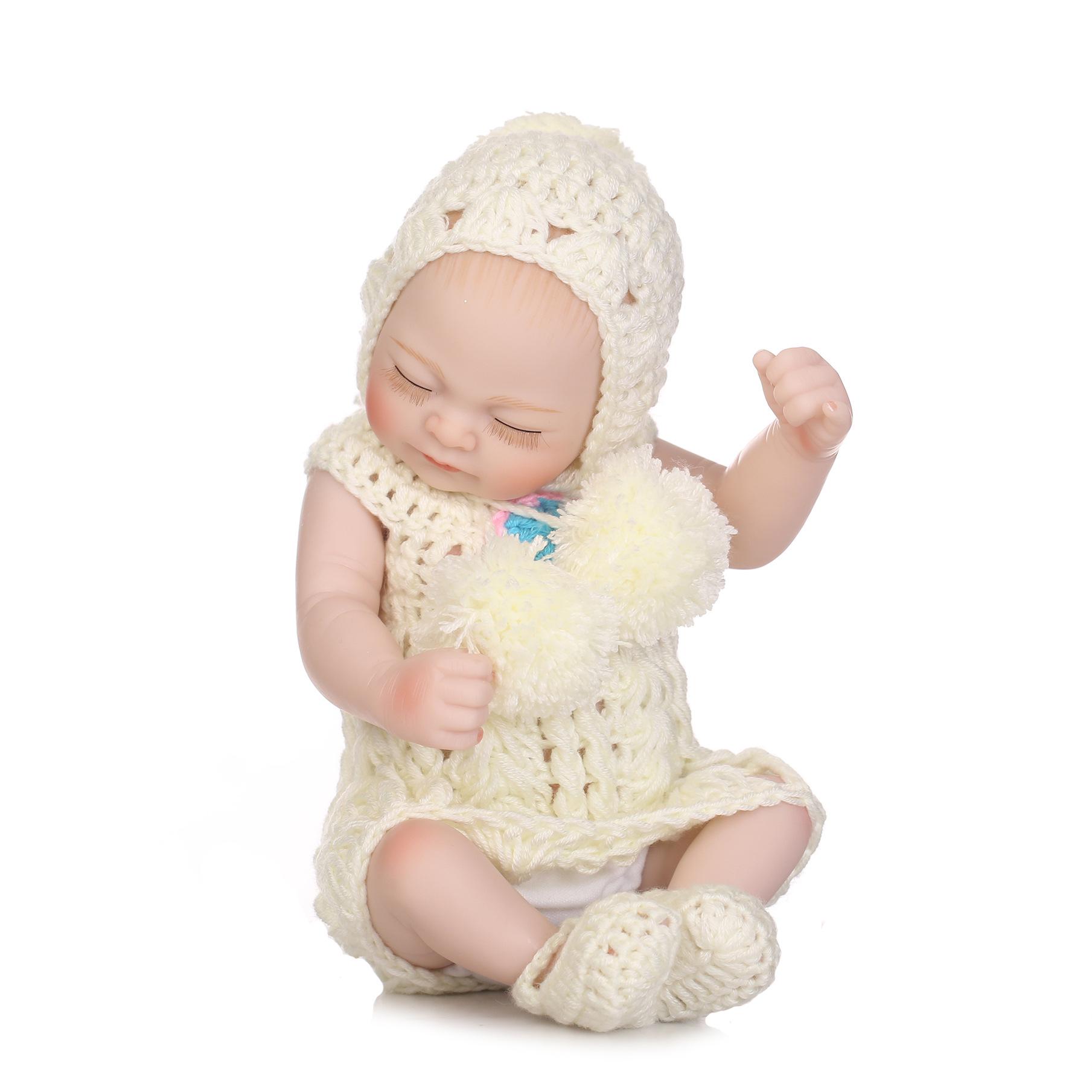 Realistic Silicone Baby Doll - Cute Small Toy Gift 27 cm как