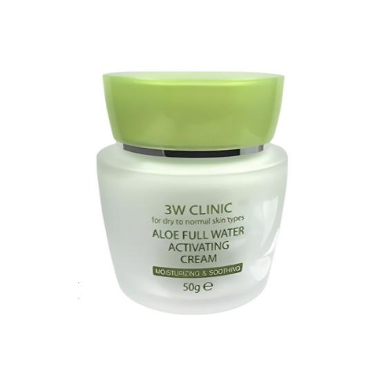 3W CLINIC Aloe Full Water Activating Cream Deep Hydration Care 50g