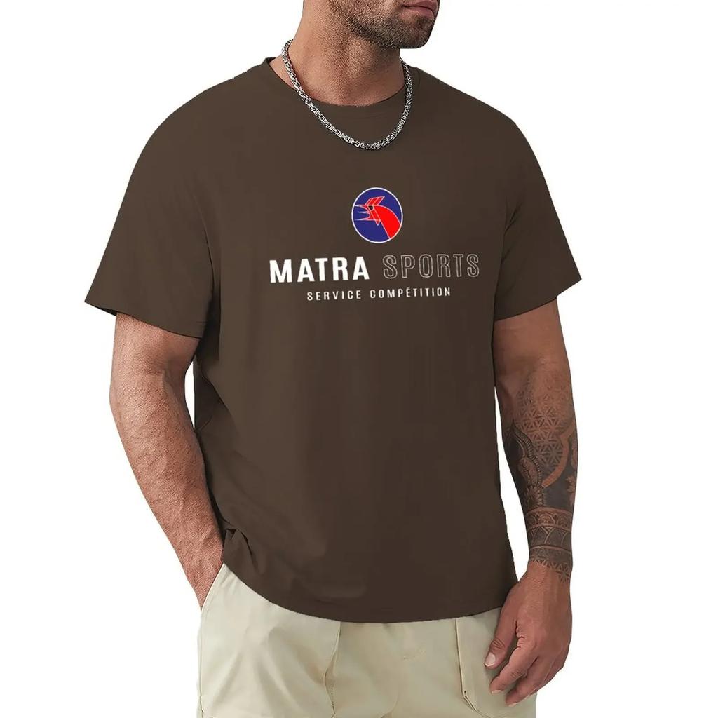 Summer Top Men's Clothing Matra Sports Service Competition Logo 1973 - Colour Print T-shirt Mens Clothing Oversized Summer Tops