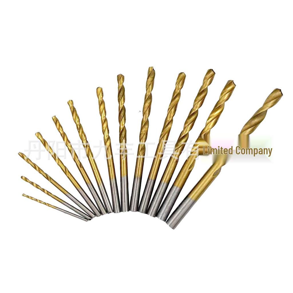 13-Piece Titanium Twist Drill Set 1.5-6.5mm for Wood & Plastic