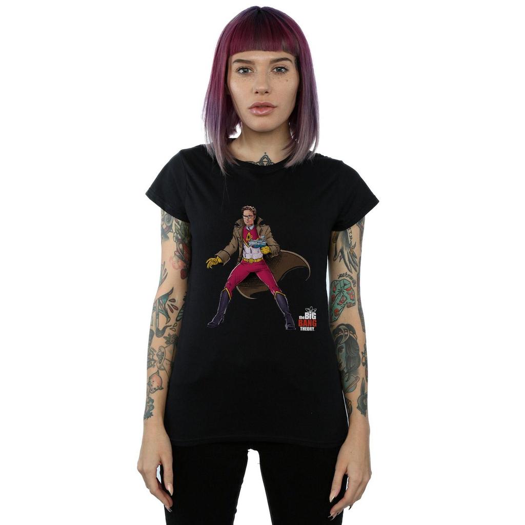 The Big Bang Theory Womens/Ladies Leonard Superhero Cotton T-Shirt