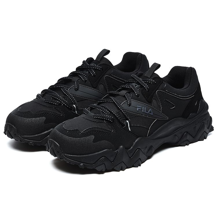 FILA Oakmont 2 Fabric Synthetic Leather TPU Retro Sports Low-Top Lifestyle Shoes Men sneaker Black F12M242113FBK