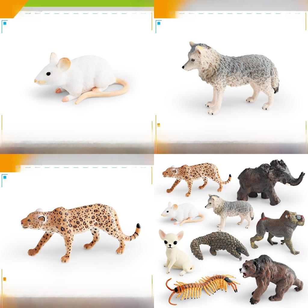 Bears Mammoths Pvc Simulation Animal Models With Static Wildlife Figures For Education