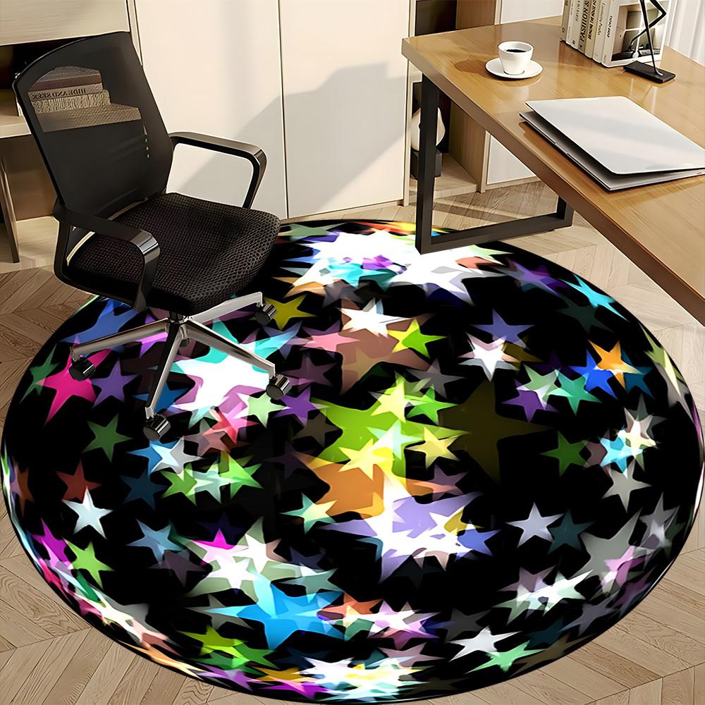 1pc Star Sphere Chair Carpet for Office  Machine Washable Rug for Office,  Good Gift for Family or Friends Yy251225224