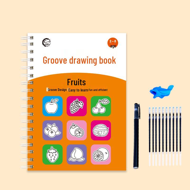 Kids  Groove Drawing Book: Magic Calligraphy & Painting Templates for Toddlers & Preschoolers