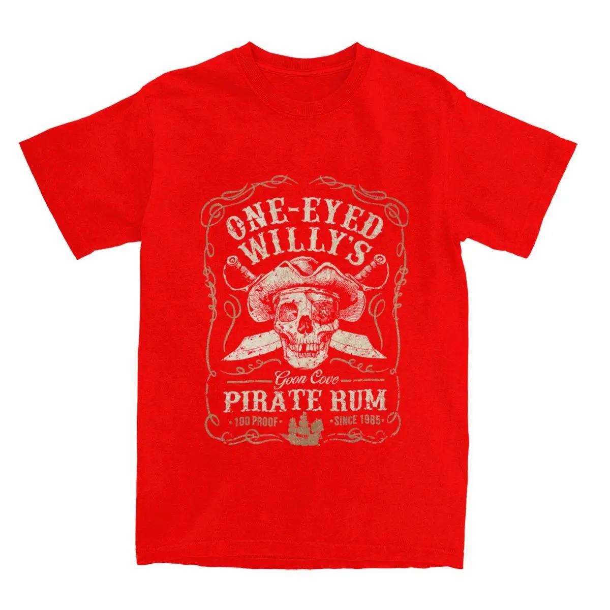

Рубашка One Eyed Willy s Goon Cove Pirate Rum, аксессуары для мужчин и женщин, винтажные футболки из чистого хлопка с коротким рукавом, одежда для взрослых XXXXXL красный