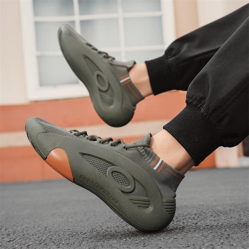 Fashion Men Casual Sneakers 2025 Summer Comfortable Breathable Anti Slip Running Shoes Fashion Platform Designer Knit Sneakers Sports