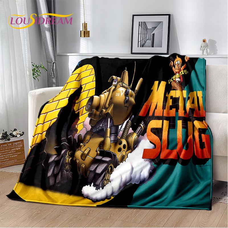 Metal Slug Κλασικό Ρετρό Παιχνίδι Κινούμενο Σχέδιο Μαλακές Κουβέρτες Φλας Νηλ, Κουβέρτα Ρίψης Άνετη Κουβέρτα για Πικνίκ Κρεβάτια Σπίτι Υπνοδωμάτιο Δώρο