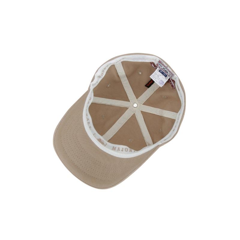 MLB Letter B embroidered logo peaked cap, same style for men and women, Khaki 59 without packaging