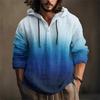 Printed Men's Cotton And Linen Shirt Hooded Long-sleeved Hooded Spring And Summer Casual Daily Wear