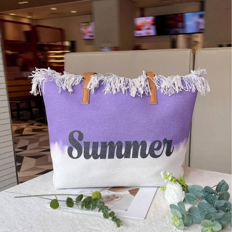 Women Large Capacity Underarm Beach Bag Summer New Casual Single Shoulder Beach Bag