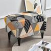 Floral Sloping Arm King Armchair Cover Elastic Armchair Slipcover Wingback Wing Sofa Back Chair Cover Elastic Chair Slipcover