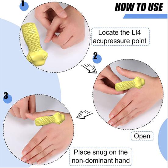 Anti Slip Plastic Tiger Mouth Finger Massage Clip, Quickly Relieve Headaches And Tension, A Massage Tool For Office And Home Use