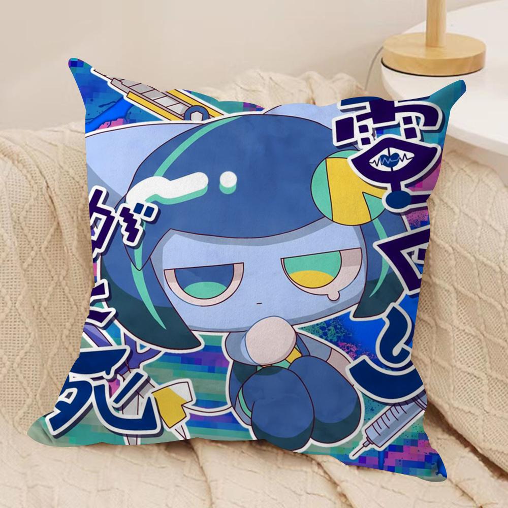 Cartoon P-PepoyoS Cushion Cover Silky Short Plush Double-Sided Printed Pillow Case for Sofa All Seasons Home Decor Gift