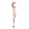 Retro Women Rhinestone Inlaid Moon Tassel Clip Hairpin Pendant Hair Jewelry Gift