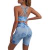 JYL Tie Dye Yoga Set High Waist Tummy Control Breathable Pan
