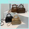 Chic Retro Style Pu Small Square Bag With Zipper Closure For Everyday Use