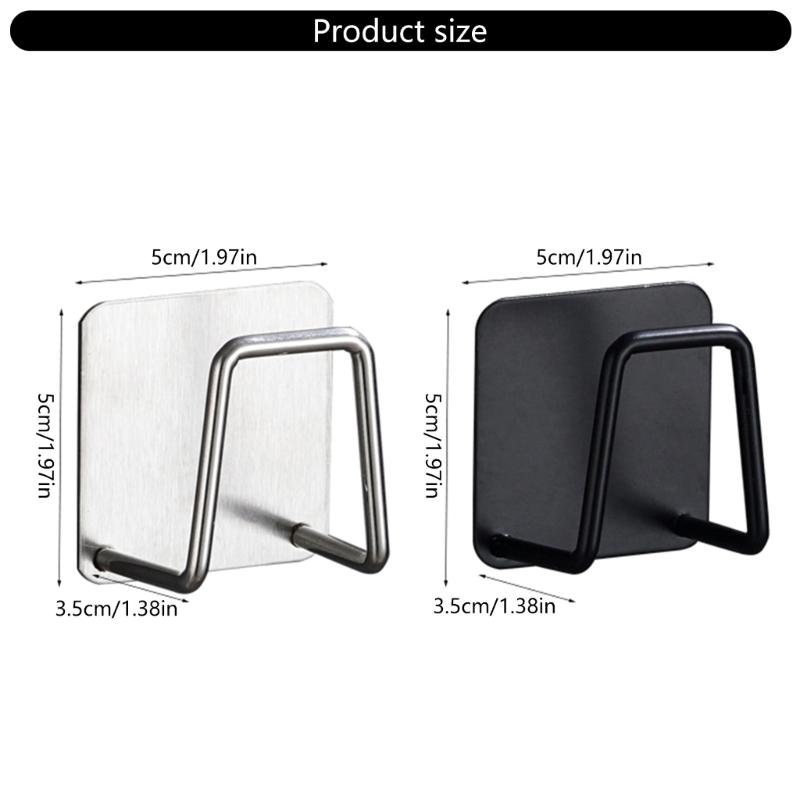 Set of 2 Versatile Stainless Steel Sponge Draining Racks Wall Mounted Sponge Holder Kitchen Organization Supplies