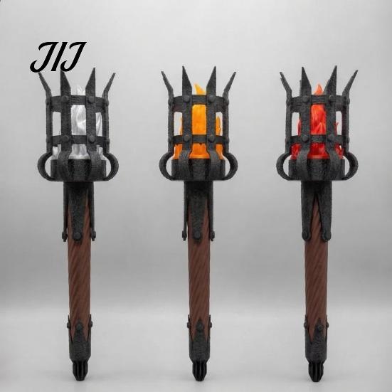Wall Decoration for Medieval Theme Torch Sconce, LED Gothic Castle Decor Lamp, Artistic Sconce Script Killing Realistic Flickering Flame Light Themed